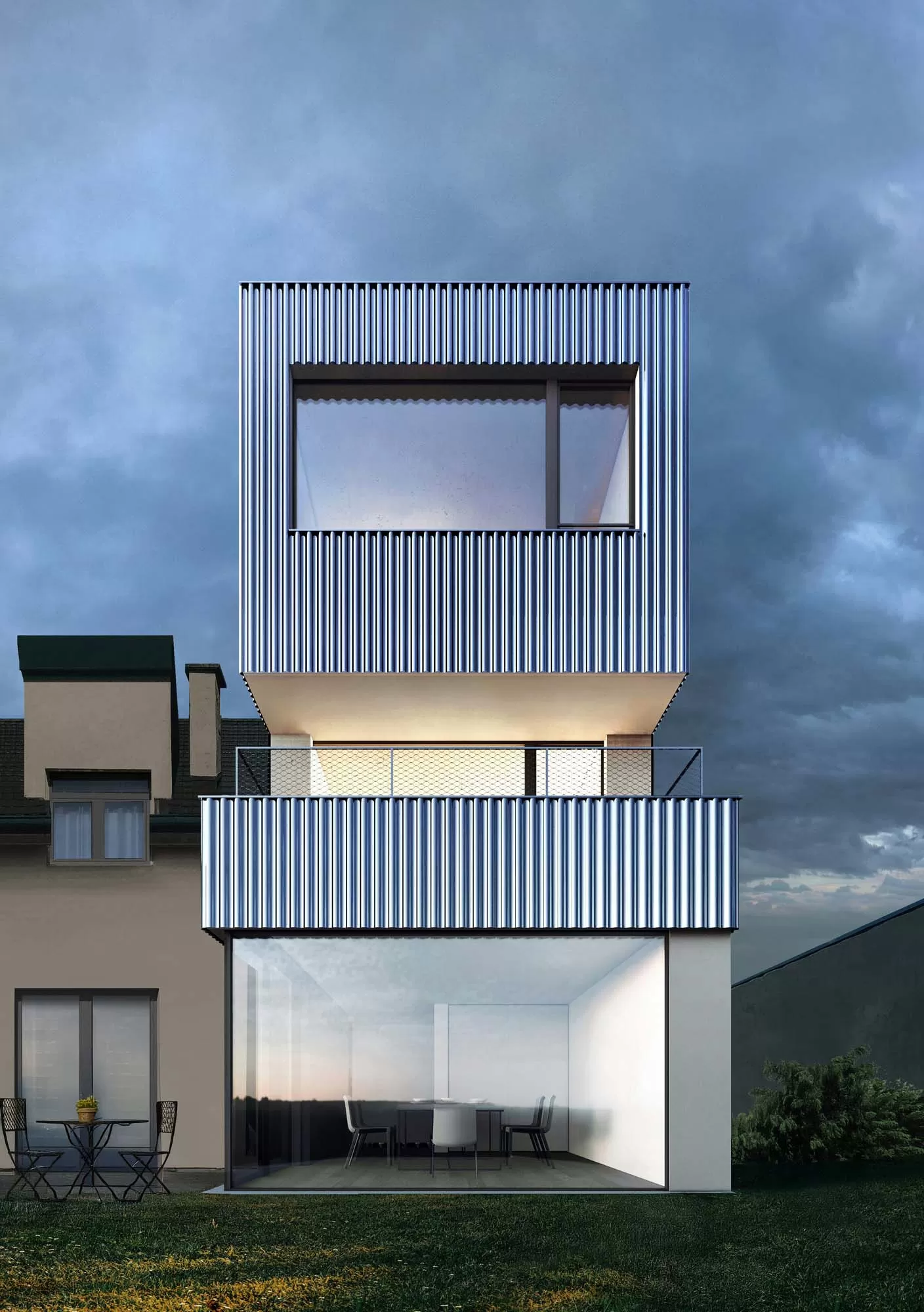 Extension d'une villa contiguë et création d'une tiny house adjacente-2