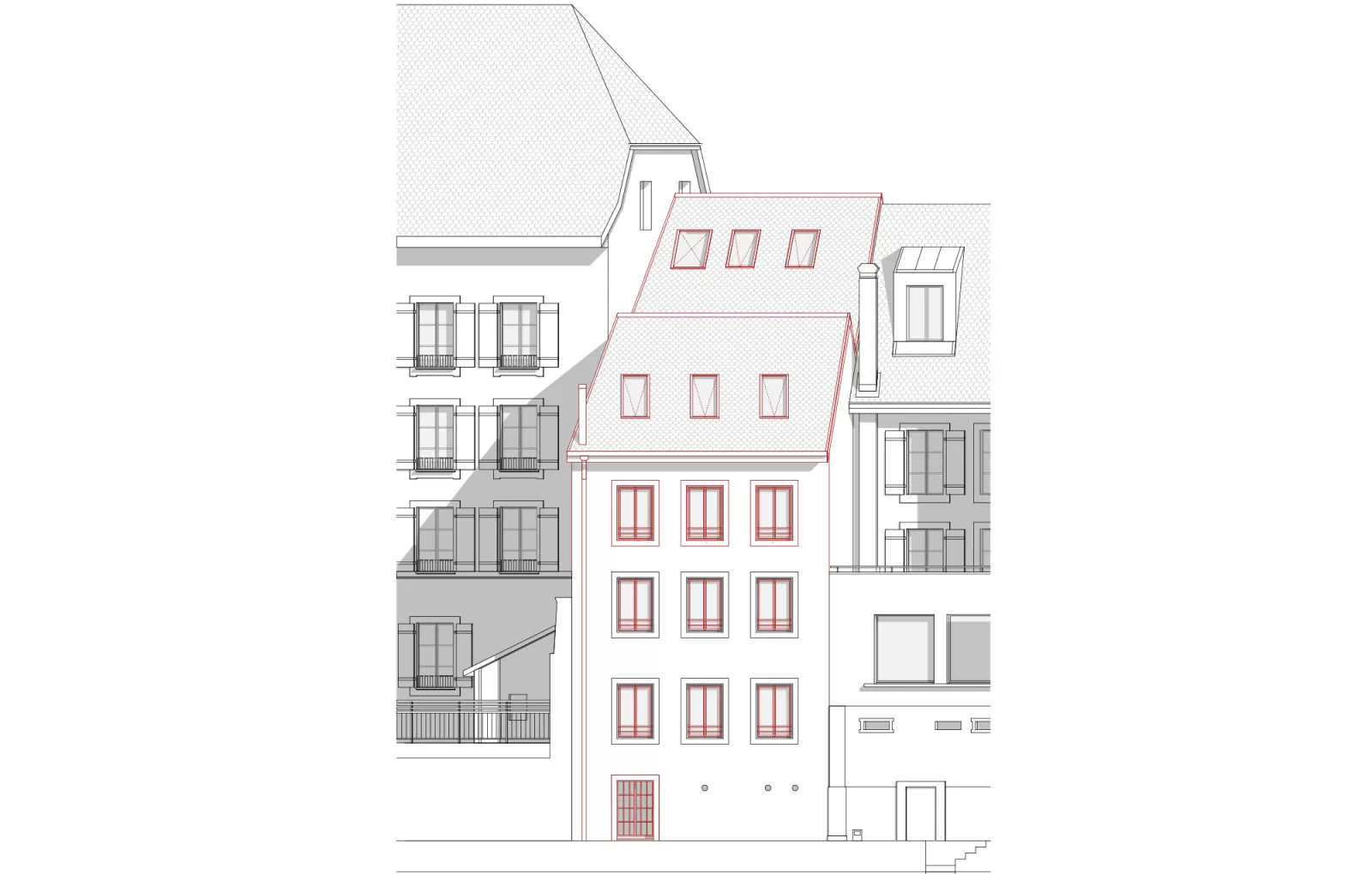 Transformation d'un immeuble du XVIIIe-23