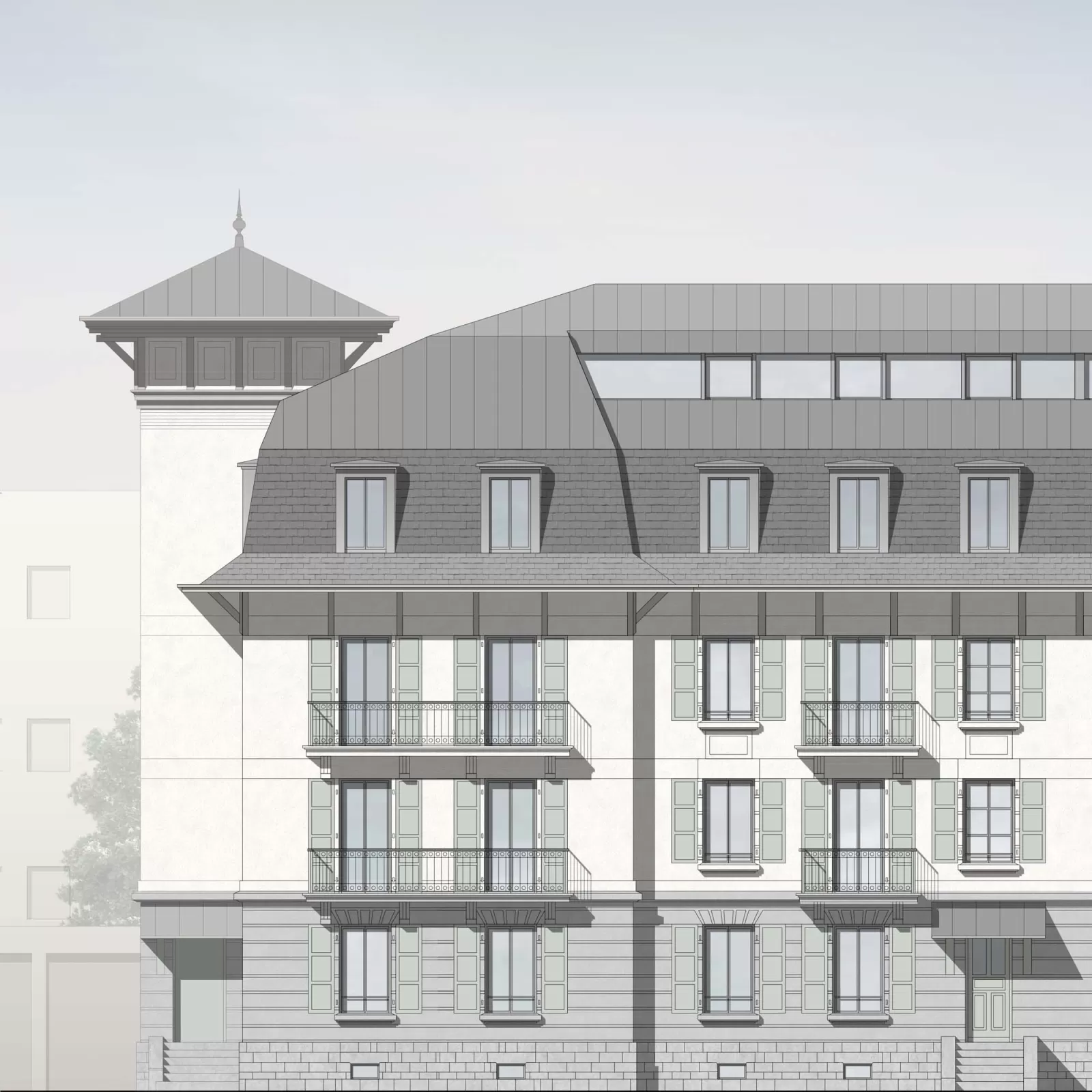 Surélévation d’un immeuble locatif du XXe sicècle-2